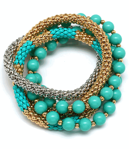 Stretch Bead Bangle Set